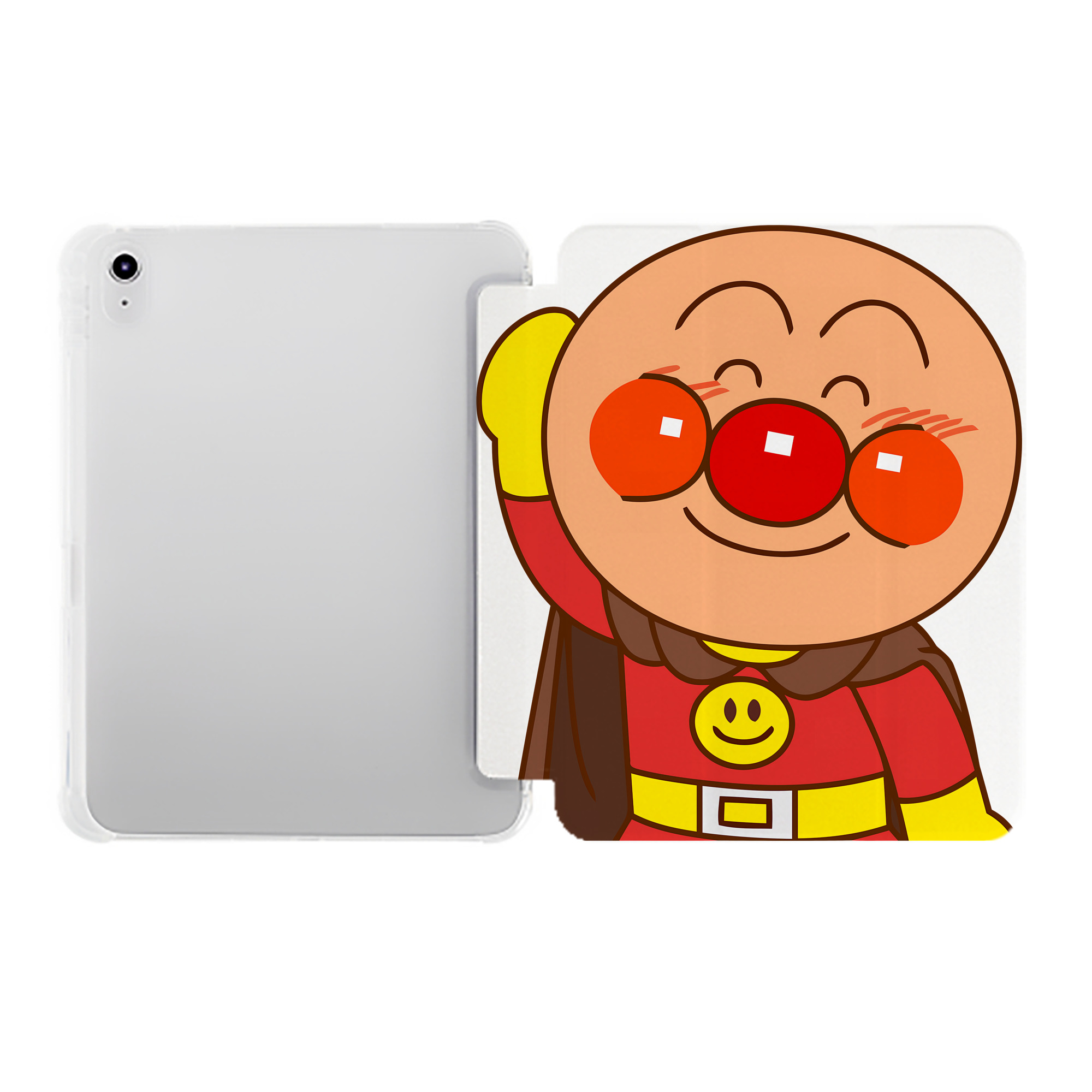 （画像用） アンパンマン Anpanman IPad ケース ペン収納付き 三つ折りスタンド PUレザー×シリコン 対応機種9.5/10.5/10.9インチ